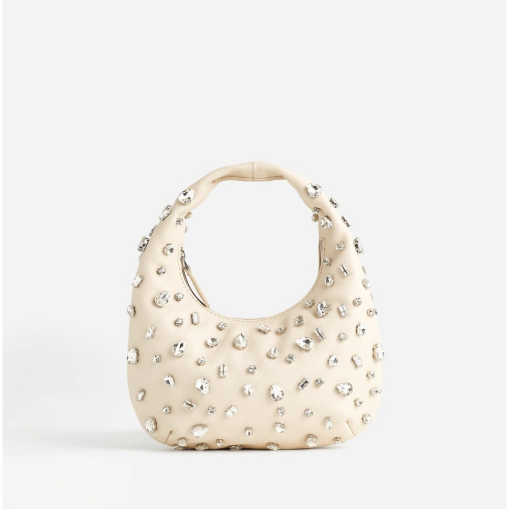 Madewell Embellished Cream Shoulder Bag